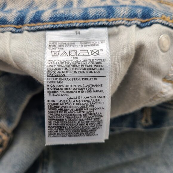 Women's Old Navy Cutoff Denim Shorts 14 OG Straight Jean Smoothing Pockets - Picture 5 of 9